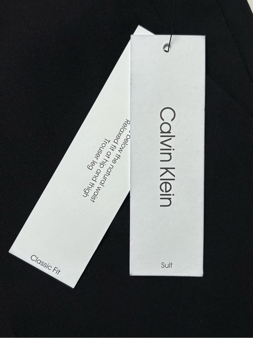 NWT Calvin Klein Classic Fit Suit Trouser Leg Pants Black 14 - Picture 12 of 13